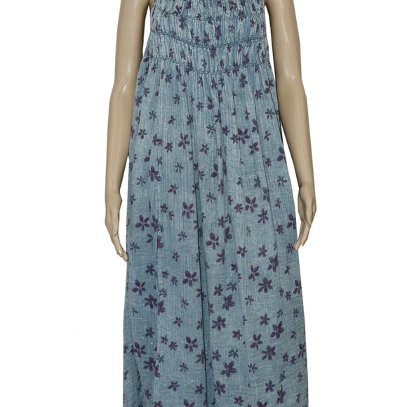 Free People Azure Maxi Dress Floral Printed Tie New M - Picture 5 of 7